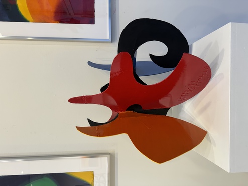 David Hayes, Small Sculpture, 1988, Painted, welded steel, 19 ×20 ×17"