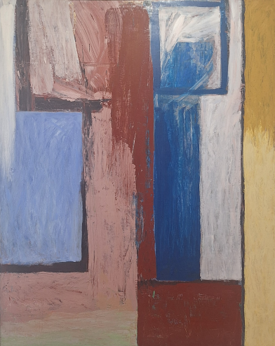 Ernest Briggs, Phallicon, 1981, oil on canvas, 68"x54"