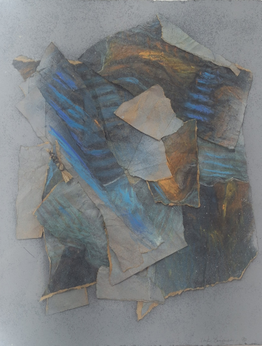 Jack Cesareo, Untitled, 1990, paper collage on board, 22"x 18"