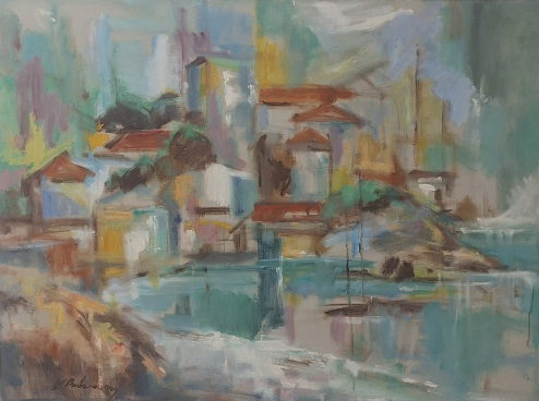 Kostas Prentoulis, Untitled, Undated, oil on canvas, 30"x 40"