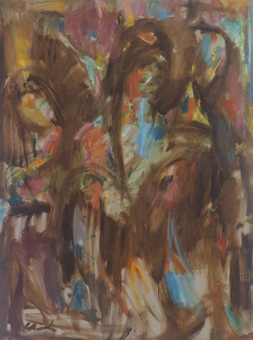 Kostas Prentoulis, Untitled, Undated, oil on canvas, 40"x 30"