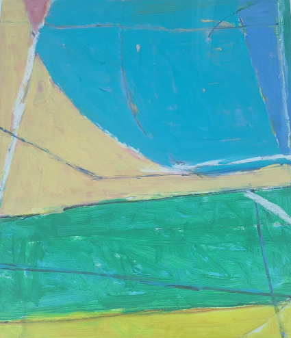 Martee Levi, Landscape, 1991, oil on paper, 32.5"x36.5"